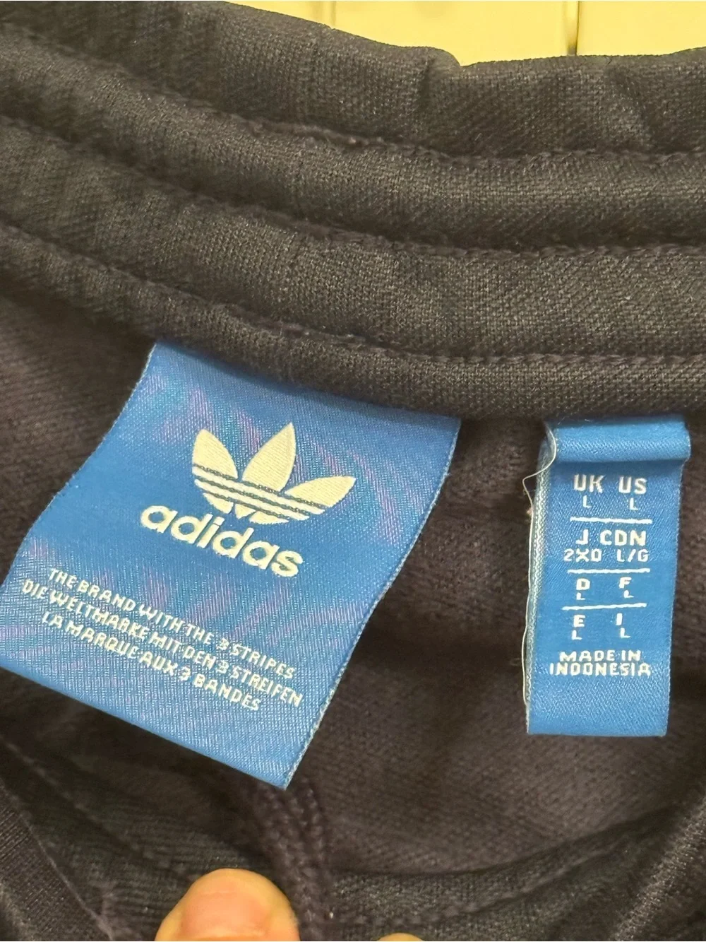 adidas originals track pants size large